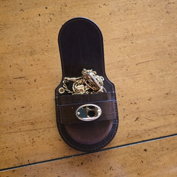 Majesti Dad honor gold pocket watch and leather case. - Picture 6 of 7